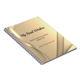 Mijn laatste wensen Spiral Notitieboek | Gouden gl