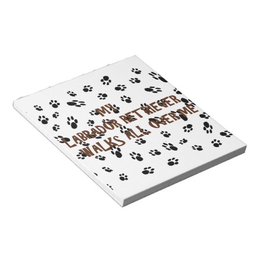 mijn lab loopt op me af notitieblok (Schuin)