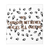 mijn lab loopt op me af notitieblok (Voorkant)