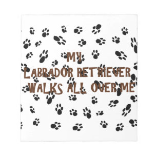 mijn lab loopt op me af notitieblok