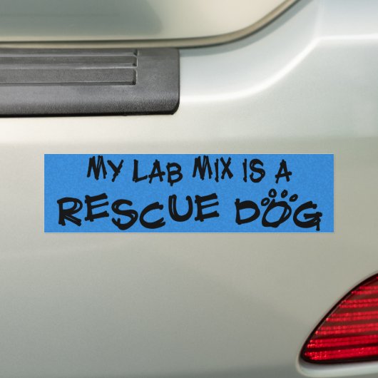 Mijn Lab Mix is een Bumpersticker van de Reddingsh (Op auto)