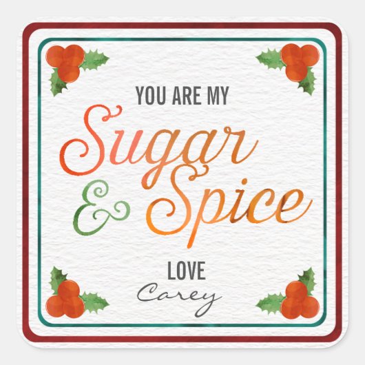 Mijn Label voor kerstcadeaus voor suiker en specer (Voorkant)