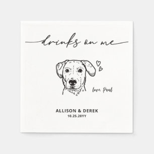 Mijn Labrador Retriever-hond drinkt op mijn gezond Servet
