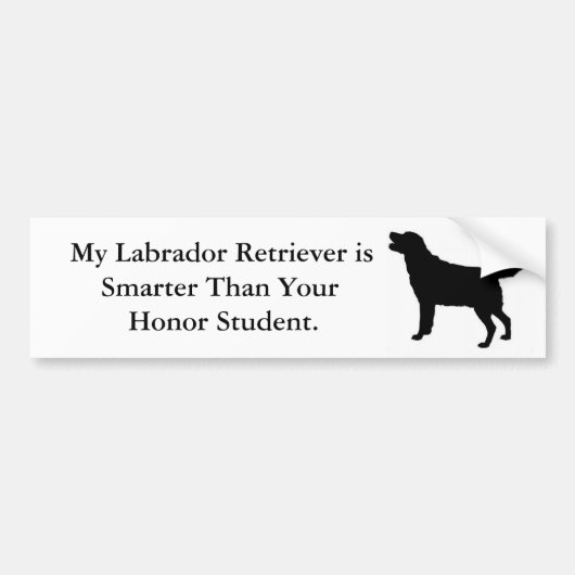 Mijn labrador Retriever is slimmer Bumpersticker (Voorkant)