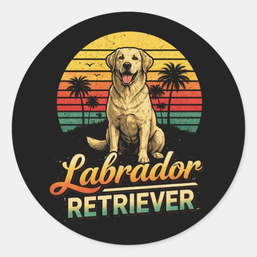 Mijn Labrador Retriever Ronde Sticker (Voorkant)