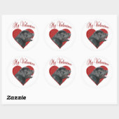Mijn Labrador Retriever Valentijn Ronde Sticker (Vel)
