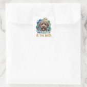 Mijn Lagotto is de baas Fun sticker met hond quote (Tas)