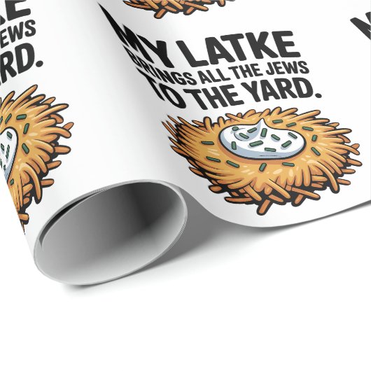 Mijn Lakke Breng alle Joden naar de Yard Chanoeka Cadeaupapier (Rol Hoek)