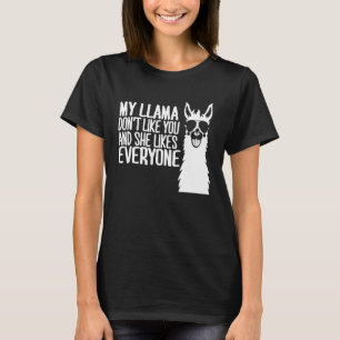 Mijn lama houdt niet van je lama t-shirt