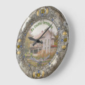 Mijn land Farmhouse Antiek Silver Wall Clock Grote Klok (Hoek)