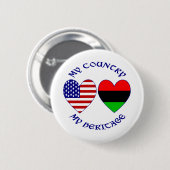 Mijn land Mijn Afrikaans-Amerikaanse erfgoed Ronde Button 5,7 Cm (Voorkant /achterkant)