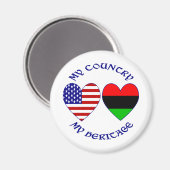 Mijn land mijn Afro-Amerikaanse erfgoed Magneet (Voorkant / Achterkant)