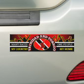 Mijn land, mijn thuisland - Trinidad en Tobago Bumpersticker (Op auto)