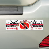 Mijn land, mijn thuisland - Trinidad en Tobago Bumpersticker (Op auto)
