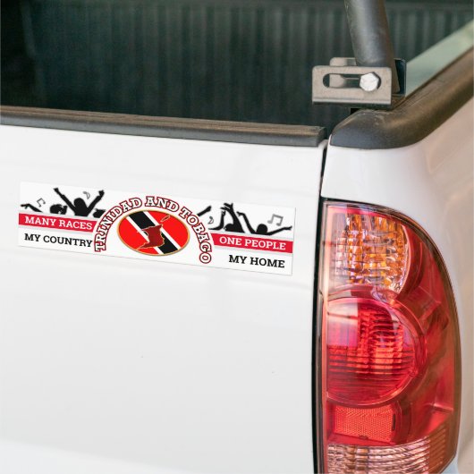 Mijn land, mijn thuisland - Trinidad en Tobago Bumpersticker (Op Truck)