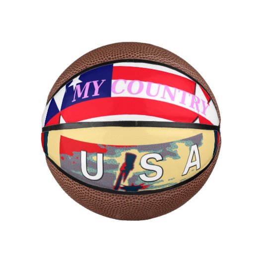 Mijn land USA Basketball game of champions Mini Basketbal (Voorkant)