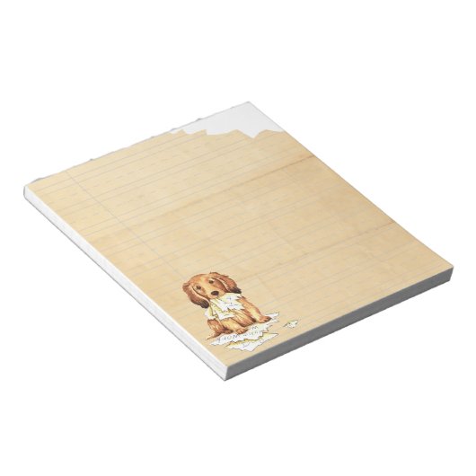 Mijn lange Dachshund Ate mijn thuiswerk Notitieblok (Schuin)