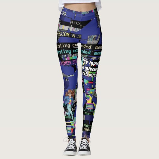 Mijn laptop is besmet met virussen leggings (Voorkant)