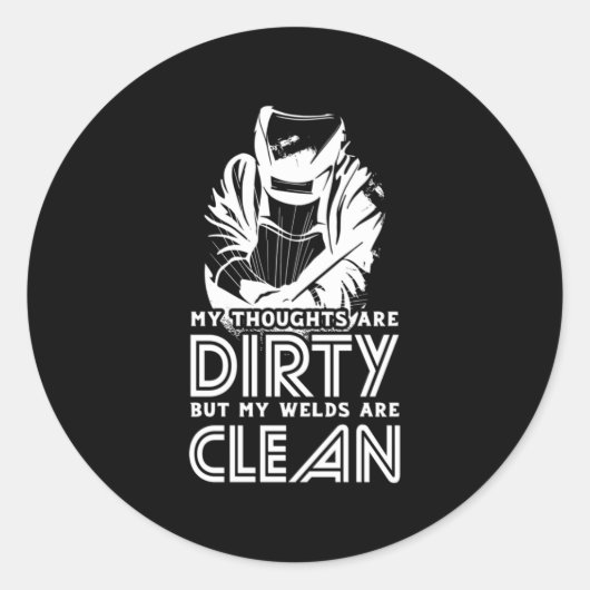 Mijn lassen zijn schoon ronde sticker (Voorkant)