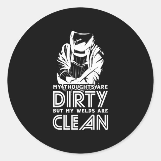 Mijn lassen zijn schoon ronde sticker (Voorkant)