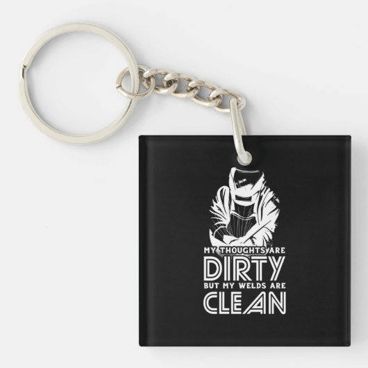 Mijn lassen zijn schoon sleutelhanger (voorkant)