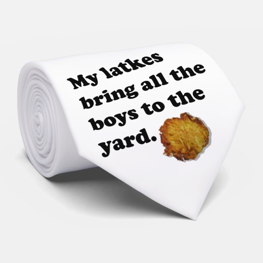 Mijn latkes stropdas (Opgerold)