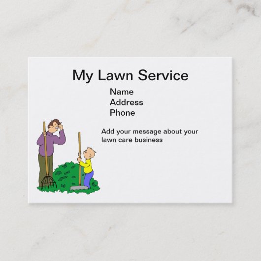 Mijn Lawn-service Visitekaartje (Voorkant)