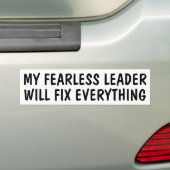MIJN LEDER ZAL ALLE Bumpersticker FIX (Op auto)