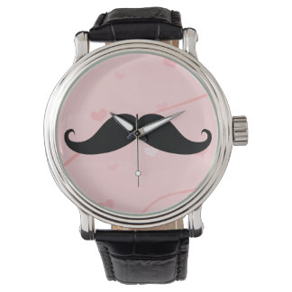 Mijn  lederen riem van Mustache Watch Black Horloge