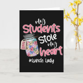 Mijn leerling stal mijn hart Lunchdame Valentijnsd Kaart (Gele Bloem)