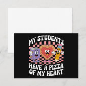 Mijn leerlingen hebben een pizza van mijn hart bedankkaart (Voorkant / Achterkant)