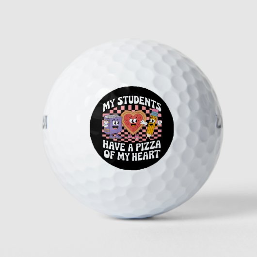 Mijn leerlingen hebben een pizza van mijn hart golfballen (Voorkant)