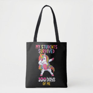Mijn leerlingen overleefden 100 dagen van mij scho tote bag