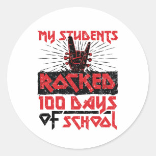 Mijn leerlingen schommelden 100 dagen van school l ronde sticker