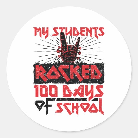 Mijn leerlingen schommelden 100 dagen van school l ronde sticker (Voorkant)