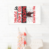 Mijn leerlingen schommelden 100 dagen van school l spandoek (Insitu)