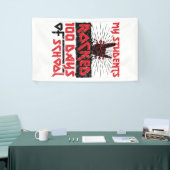 Mijn leerlingen schommelden 100 dagen van school l spandoek (Beurs)