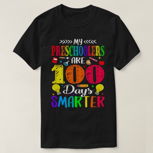 Mijn leerlingen zijn 100 dagen slimmer dan de 100e t-shirt (Design voorkant)