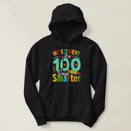 Mijn leerlingen zijn 100 dagen slimmer hoodie (Design voorkant)