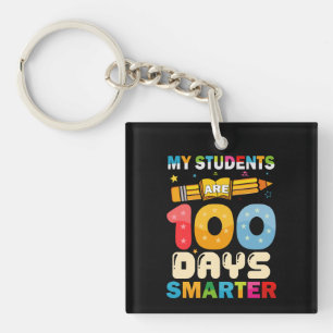 Mijn leerlingen zijn 100 dagen slimmer leraar sleutelhanger
