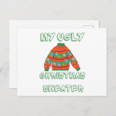 Mijn lelijke kersttrui briefkaart (Voorkant / Achterkant)