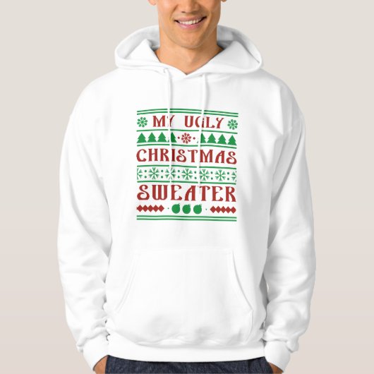 Mijn lelijke kersttrui hoodie (Voorkant)