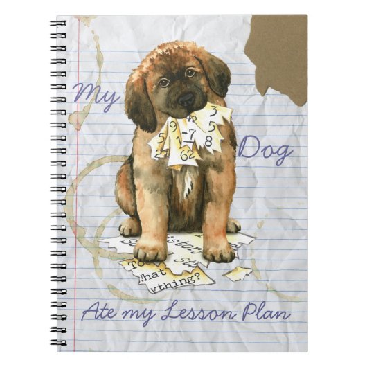 Mijn Leonberger Ate Mijn Lesson Plan Notitieboek (Voorkant)