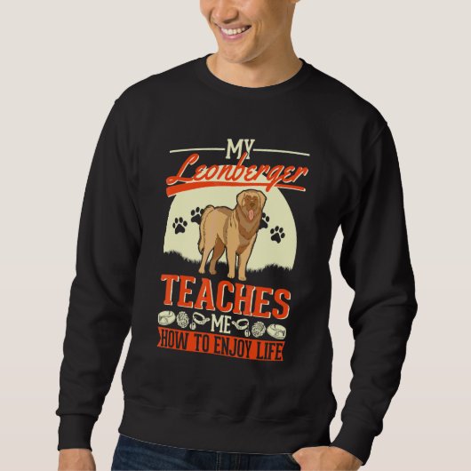 Mijn Leonberger Leert Me Hoe Ik Het Leven Leonber Trui (Voorkant)