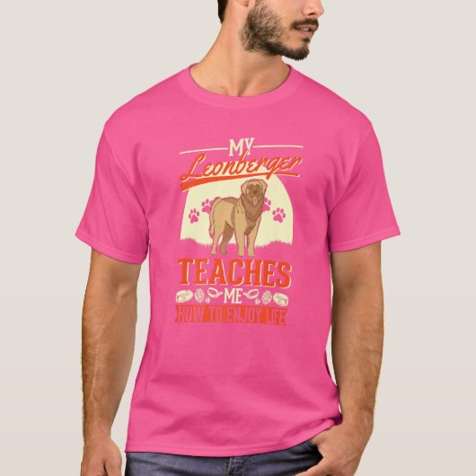 Mijn Leonberger leert me hoe ik het leven van Leon T-shirt (Voorkant)