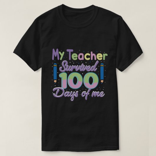 Mijn leraar 100 dagen t-shirt (Design voorkant)