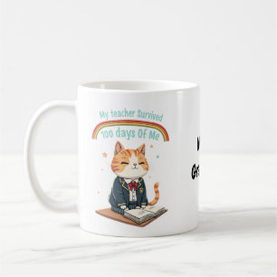 Mijn leraar heeft 100 dagen met mij overleefd koffiemok