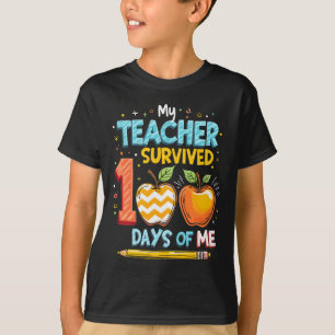 Mijn leraar heeft 100 dagen met mij overleefd t-shirt