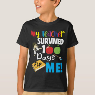 Mijn leraar heeft 100 dagen van mij overleefd, gra t-shirt
