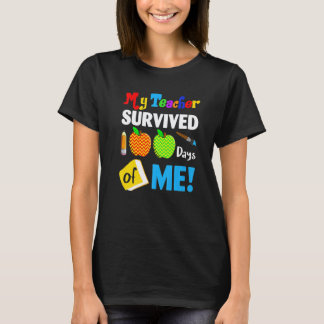 Mijn leraar heeft 100 dagen van mij overleefd  Gra T-shirt